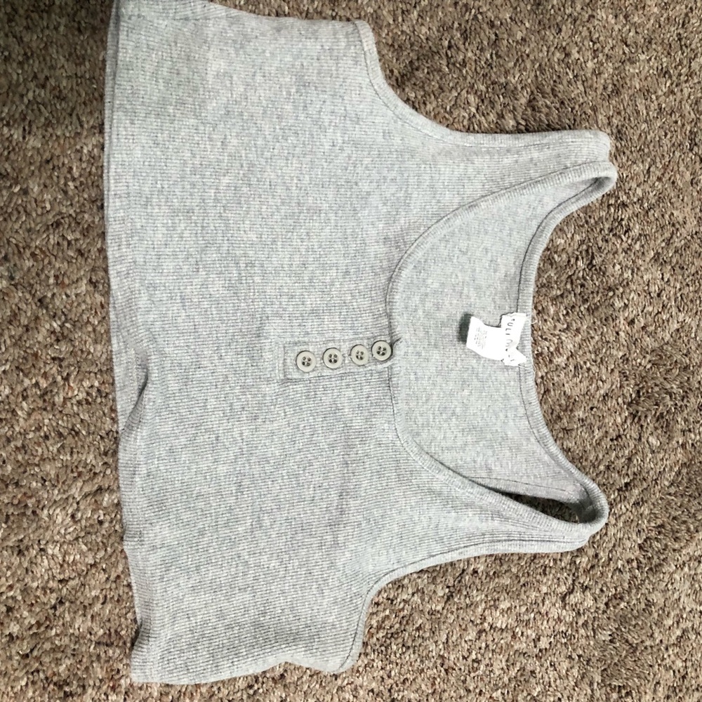 Gray Crop Top